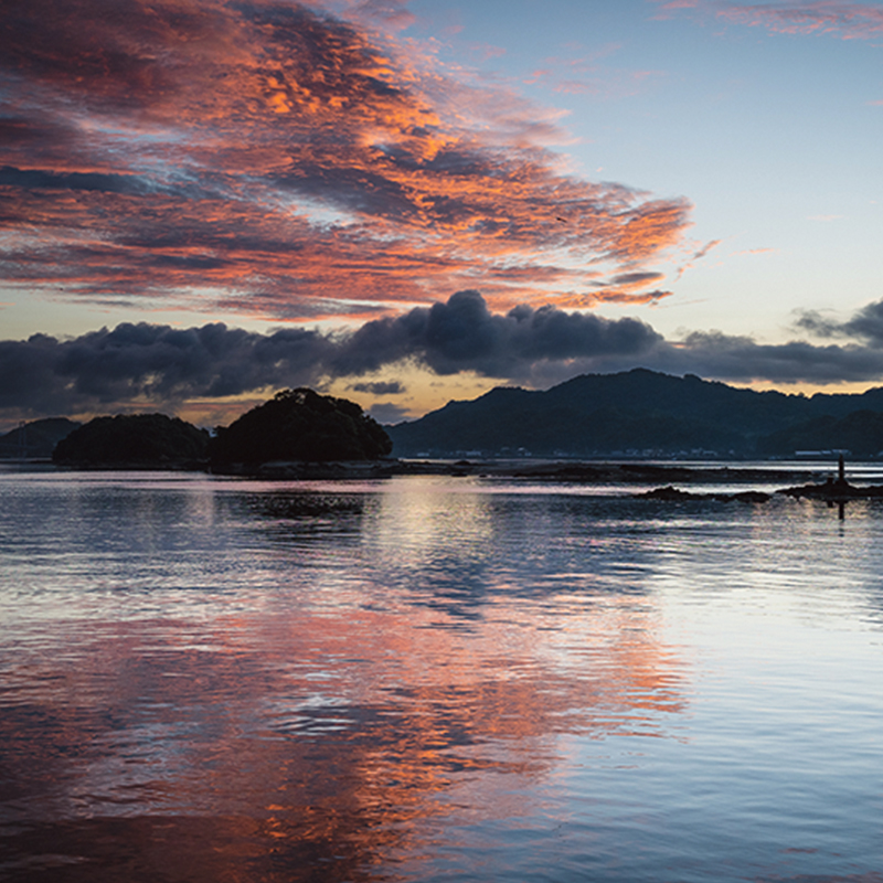 天草から望む、八代海の内海