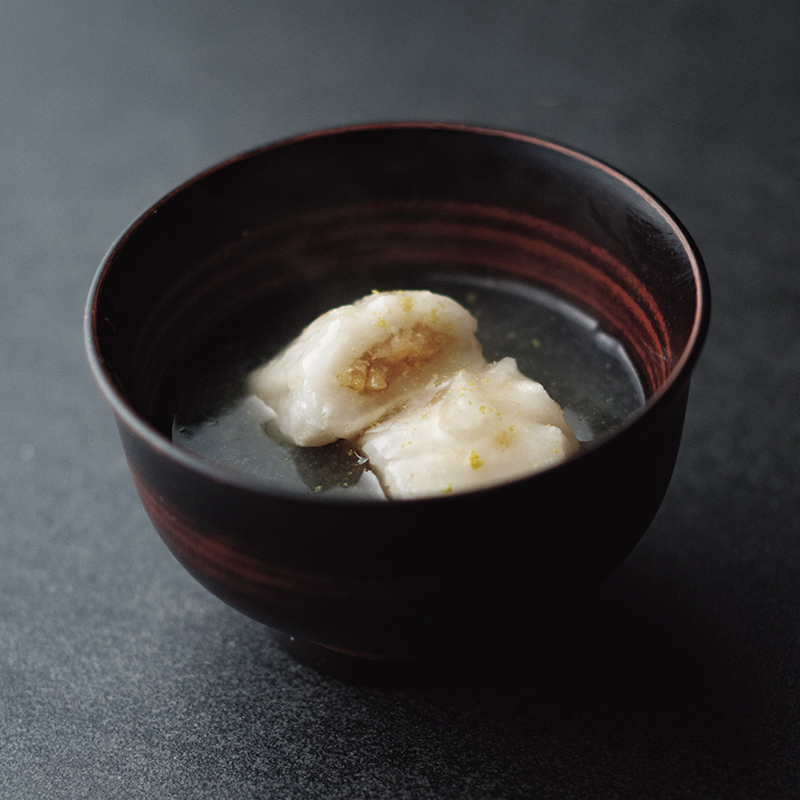 烏魚子麻糬佐大根泥芡汁